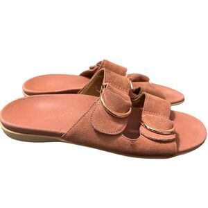 Vionic Corlee Suede Sandal Women's 7 Terra Cotta D‎ Ring Strap Suede Casual